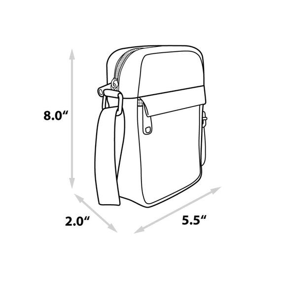 Disney Mickey and Fab Four Friends Back Side Group Pose Checker Crossbody Wallet - Picture 5 of 8